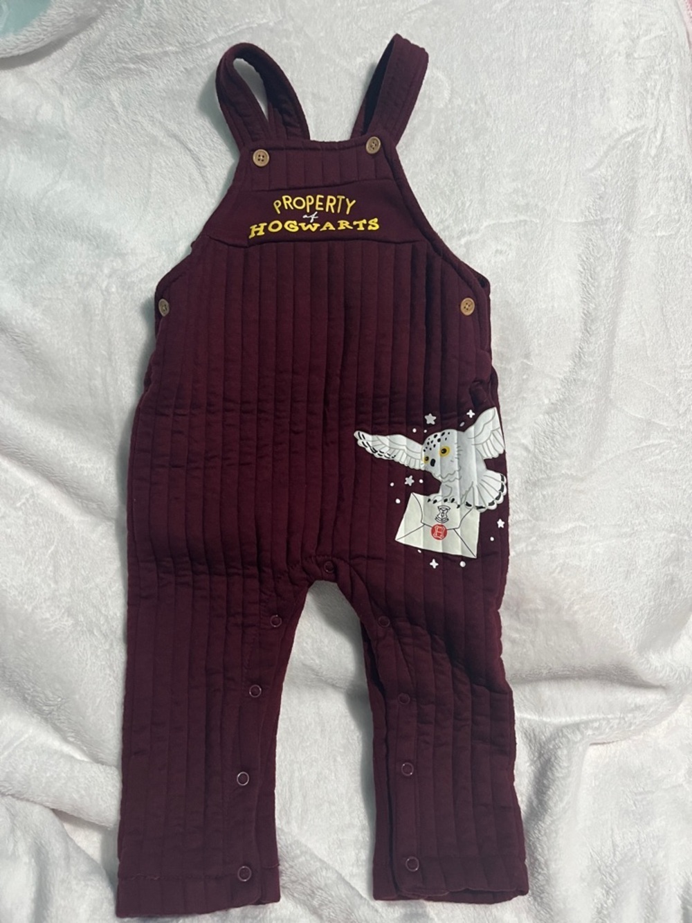 Children's Burgundy Quilted Harry Potter Overalls